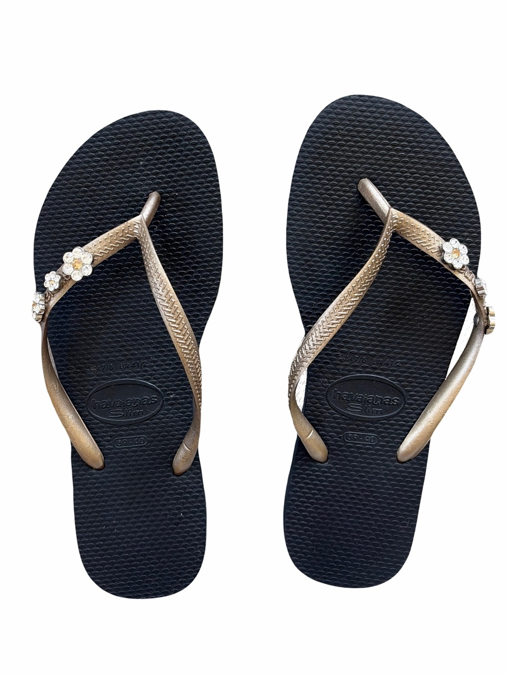 Havaianas Slim Floral Crystal Sandals